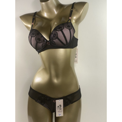 Комплект B Weiyesi № 6071 Чёрно-бежевый